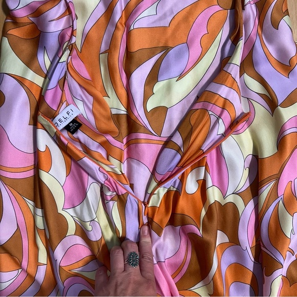 Anthropologie Delfi Collective Halter Fringe Maxi Dress Medium Retro Event - Picture 8 of 16